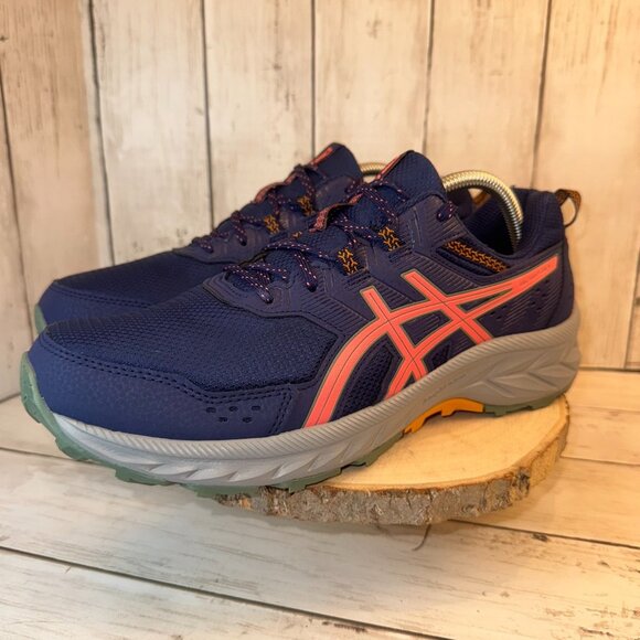 ASICS GEL-Venture 9 Indigo Blue/Papaya Women's Trail Running Shoes Size 11 EUC - Picture 1 of 12